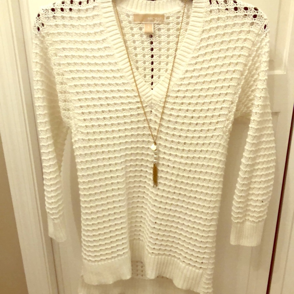 White Michael Kors knit sweater